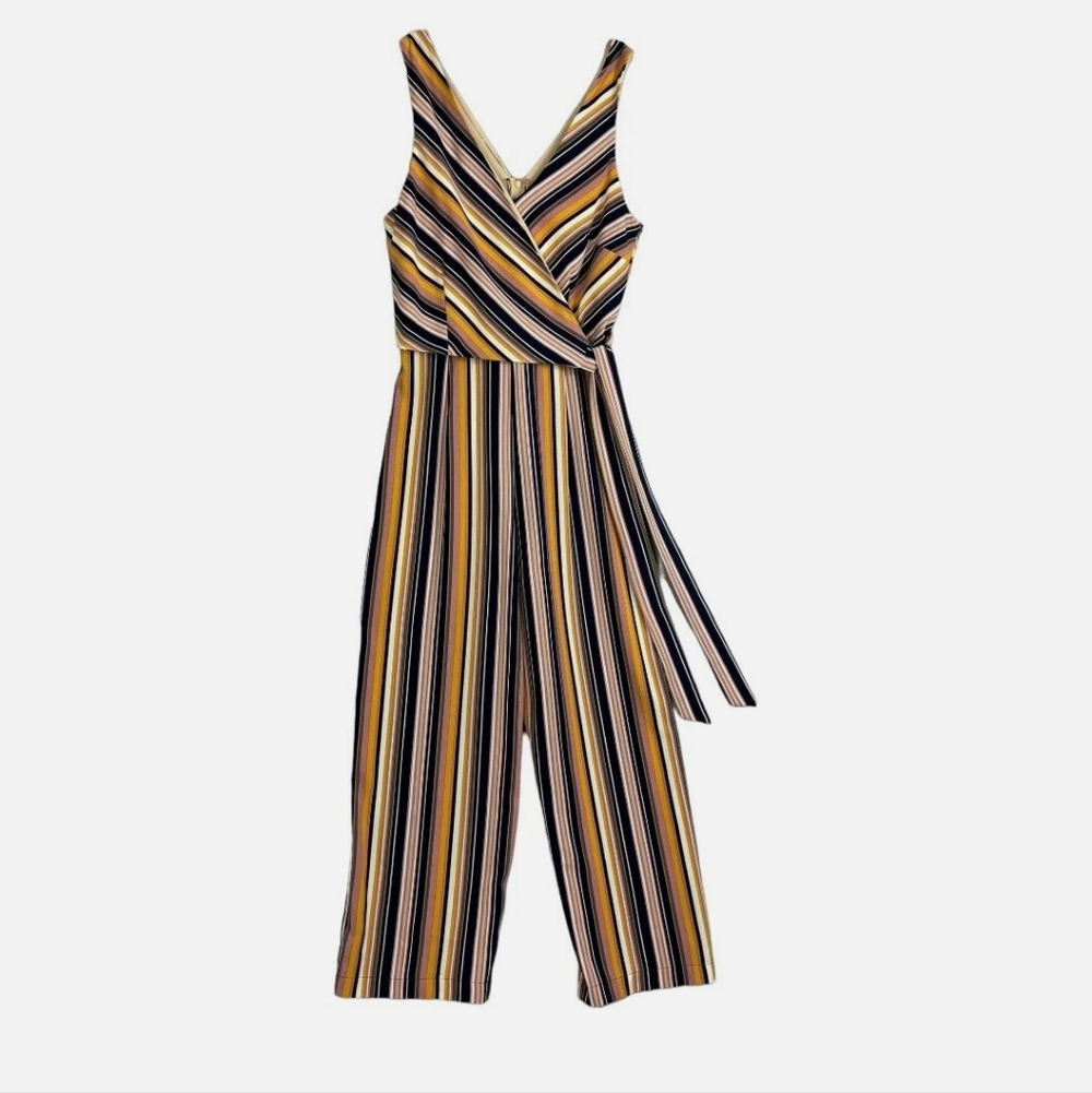 Striped Multicolor Sleeveless Jumpsuit NEW